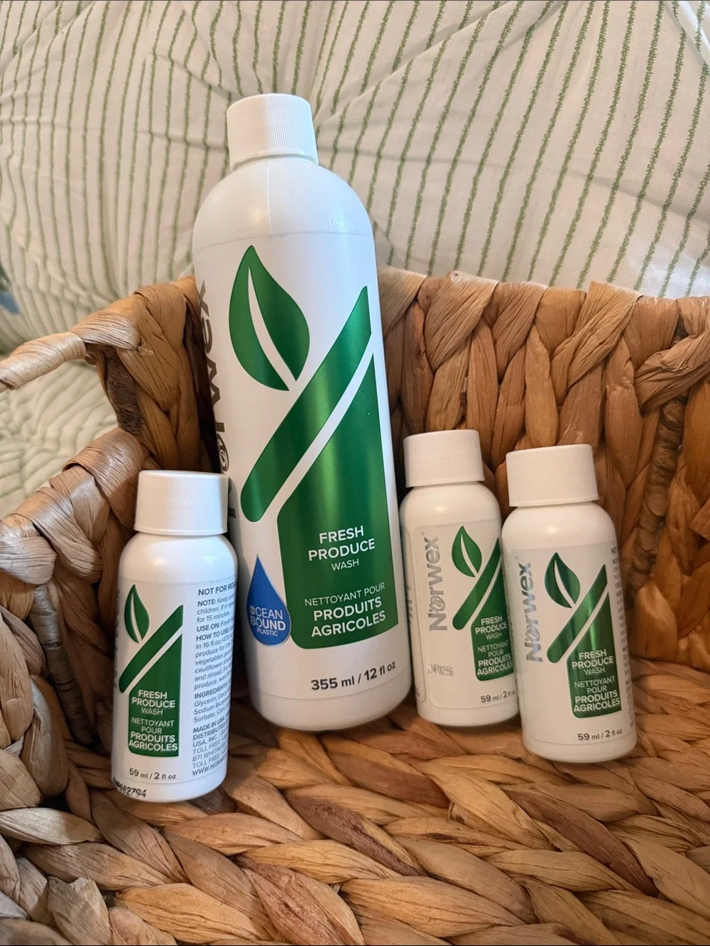 Norwex Fresh Produce Wash (1) 12 fl oz, (3) 2 fl oz UNOPENED